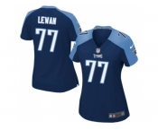 Women's Tennessee Titans #77 Taylor Lewan Navy Blue Alternate NFL Jersey