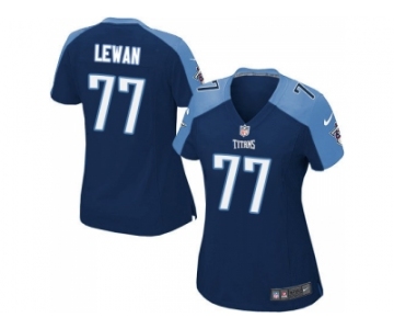 Women's Tennessee Titans #77 Taylor Lewan Navy Blue Alternate NFL Jersey