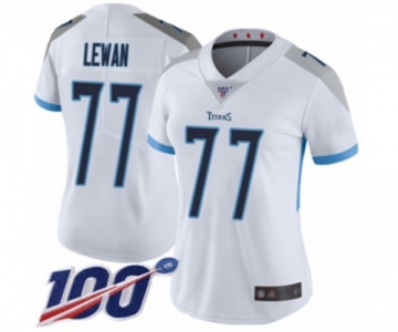 Women's Tennessee Titans #77 Taylor Lewan White Vapor Untouchable Limited Player 100th Season Football Jersey