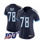 Women's Tennessee Titans #78 Curley Culp Navy Blue Team Color Vapor Untouchable Limited Player 100th Season Football Jersey