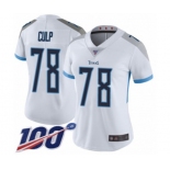 Women's Tennessee Titans #78 Curley Culp White Vapor Untouchable Limited Player 100th Season Football Jersey