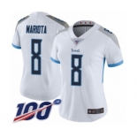 Women's Tennessee Titans #8 Marcus Mariota White Vapor Untouchable Limited Player 100th Season Football Jersey