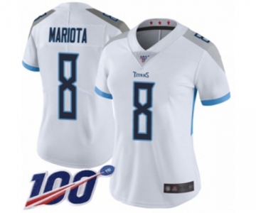 Women's Tennessee Titans #8 Marcus Mariota White Vapor Untouchable Limited Player 100th Season Football Jersey