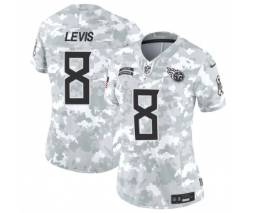 Women's Tennessee Titans #8 Will Levis 2024 F.U.S.E Arctic Camo Salute To Service Limited Stitched Football Jersey