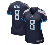 Women's Tennessee Titans #8 Will Levis Navy Football Stitched Game Jersey