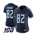 Women's Tennessee Titans #82 Delanie Walker Navy Blue Team Color Vapor Untouchable Limited Player 100th Season Football Jersey