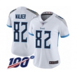 Women's Tennessee Titans #82 Delanie Walker White Vapor Untouchable Limited Player 100th Season Football Jersey