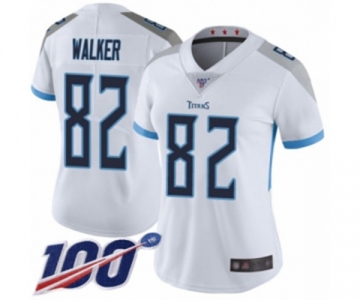 Women's Tennessee Titans #82 Delanie Walker White Vapor Untouchable Limited Player 100th Season Football Jersey