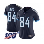 Women's Tennessee Titans #84 Corey Davis Navy Blue Team Color Vapor Untouchable Limited Player 100th Season Football Jersey