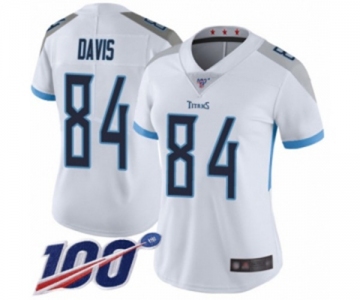 Women's Tennessee Titans #84 Corey Davis White Vapor Untouchable Limited Player 100th Season Football Jersey