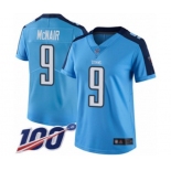 Women's Tennessee Titans #9 Steve McNair Limited Light Blue Rush Vapor Untouchable 100th Season Football Jersey