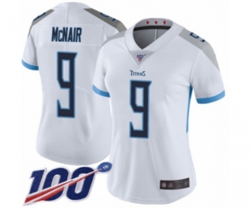 Women's Tennessee Titans #9 Steve McNair White Vapor Untouchable Limited Player 100th Season Football Jersey