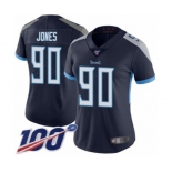 Women's Tennessee Titans #90 DaQuan Jones Navy Blue Team Color Vapor Untouchable Limited Player 100th Season Football Jersey