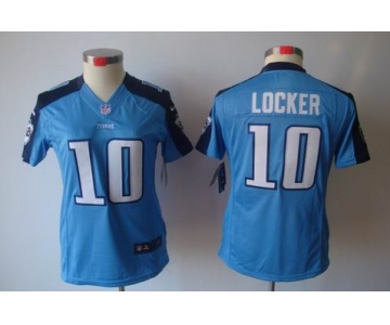 nike women nfl jerseys tennessee titans #10 jake locker lt.blue[nike limited]