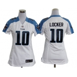 nike women nfl jerseys tennessee titans #10 jake locker white[nike]