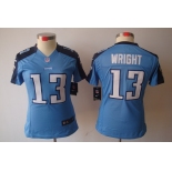 nike women nfl jerseys tennessee titans #13 wright lt.blue[nike limited]