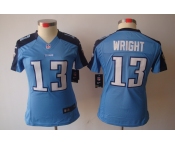 nike women nfl jerseys tennessee titans #13 wright lt.blue[nike limited]