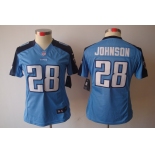 nike women nfl jerseys tennessee titans #28 chris johnson lt.blue[nike limited]