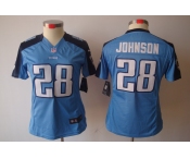 nike women nfl jerseys tennessee titans #28 chris johnson lt.blue[nike limited]