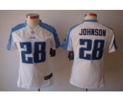 nike women nfl jerseys tennessee titans #28 chris johnson white[nike limited]