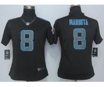 nike women nfl jerseys tennessee titans #8 mariota black[nike impact limited][mariota]