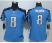 nike women nfl jerseys tennessee titans #8 mariota blue[nike limited][mariota]