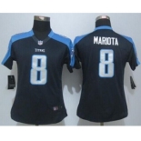 nike women nfl jerseys tennessee titans #8 mariota dk.blue[nike limited][mariota]