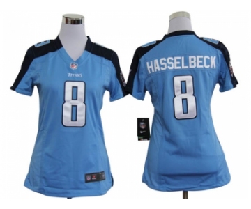 nike women nfl jerseys tennessee titans #8 matt hasselbeck blue[nike]