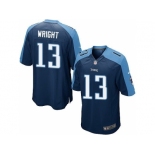 Youth Nike Tennessee Titans #13 Kendall Wright Navy Blue Jerseys