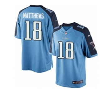 Youth Nike Tennessee Titans #18 Rishard Matthews Limited Light Blue Team Color NFL Jersey