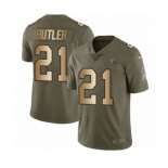 Youth Nike Tennessee Titans #21 Malcolm Butler Limited Olive Gold 2017 Salute to Service NFL Jersey