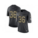 Youth Nike Tennessee Titans #36 LeShaun Sims Limited Black 2016 Salute to Service NFL Jersey