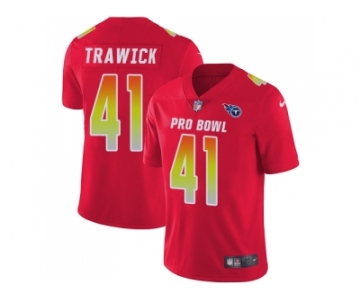 Youth Nike Tennessee Titans #41 Brynden Trawick Red Stitched NFL Limited AFC 2018 Pro Bowl Jersey