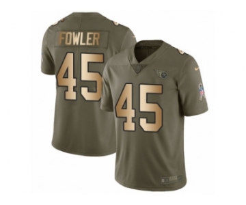 Youth Nike Tennessee Titans #45 Jalston Fowler Limited Olive Gold 2017 Salute to Service NFL Jersey