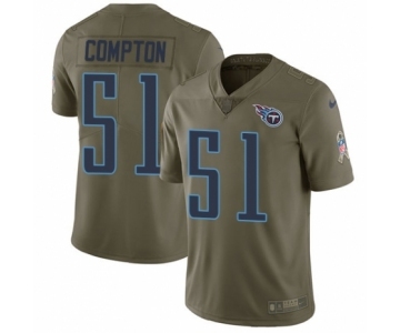 Youth Nike Tennessee Titans #51 Will Compton Limited Olive 2017 Salute to Service NFL Jersey