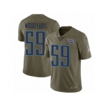 Youth Nike Tennessee Titans #59 Wesley Woodyard Limited Olive 2017 Salute to Service NFL Jersey