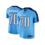 Youth Nike Tennessee Titans #70 Chance Warmack Limited Light Blue Rush NFL Jersey