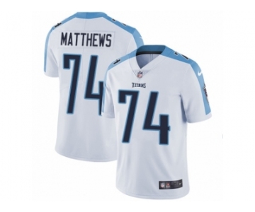 Youth Nike Tennessee Titans #74 Bruce Matthews Vapor Untouchable Limited White NFL Jersey