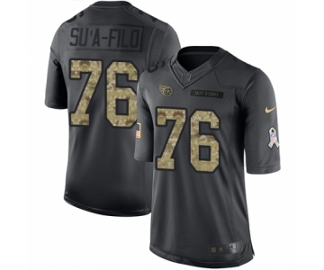 Youth Nike Tennessee Titans #76 Xavier Su'a-Filo Limited Black 2016 Salute to Service NFL Jersey