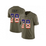 Youth Nike Tennessee Titans #78 Curley Culp Limited Olive USA Flag 2017 Salute to Service NFL Jersey