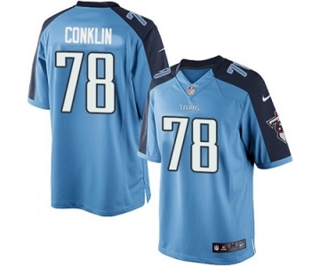 Youth Nike Tennessee Titans #78 Jack Conklin Limited Light Blue Team Color NFL Jersey