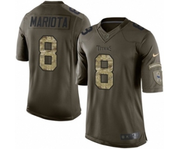 Youth Nike Tennessee Titans #8 Marcus Mariota Limited Green Salute to Service NFL Jersey