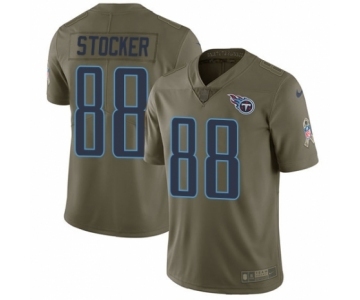 Youth Nike Tennessee Titans #88 Luke Stocker Limited Olive 2017 Salute to Service NFL Jersey