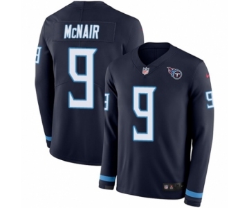 Youth Nike Tennessee Titans #9 Steve McNair Limited Navy Blue Therma Long Sleeve NFL Jersey