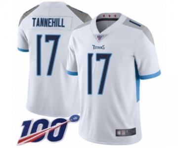 Youth Tennessee Titans #17 Ryan Tannehill White Vapor Untouchable Limited Player 100th Season Football Jersey