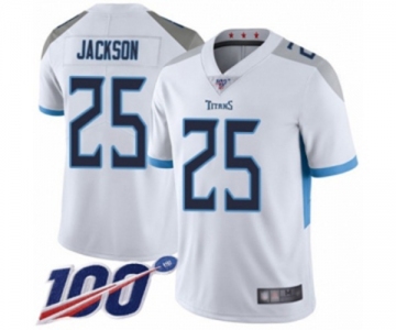 Youth Tennessee Titans #25 Adoree' Jackson White Vapor Untouchable Limited Player 100th Season Football Jersey