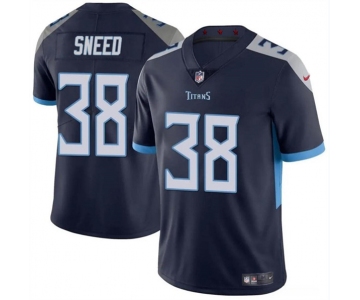 Youth Tennessee Titans #38 L'Jarius Sneed Navy Vapor Limited Football Stitched Jersey