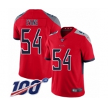 Youth Tennessee Titans #54 Rashaan Evans Limited Red Inverted Legend 100th Season Football Jersey