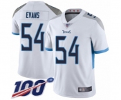 Youth Tennessee Titans #54 Rashaan Evans White Vapor Untouchable Limited Player 100th Season Football Jersey