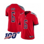 Youth Tennessee Titans #6 Brett Kern Limited Red Inverted Legend 100th Season Football Jersey